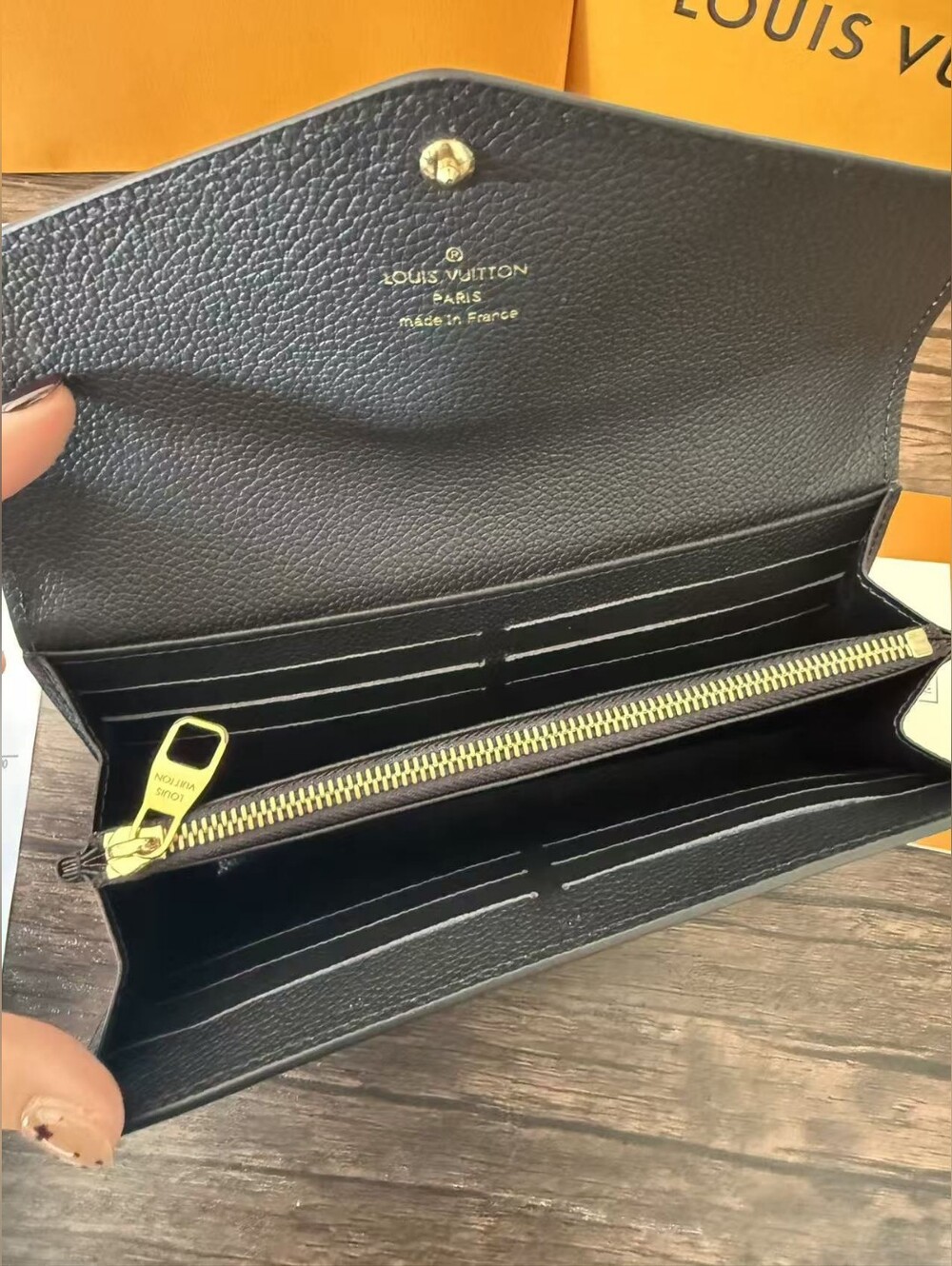 Louis Vuitton Black Monogram Sarah Wallet - Picture 9 of 12